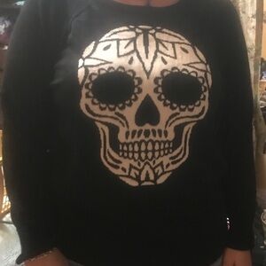 Torrid 2 black sugar skull sweater